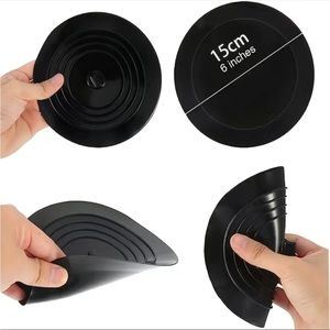 New Black Silicone Sink Bathroom Bathtub Floor Drain Cover